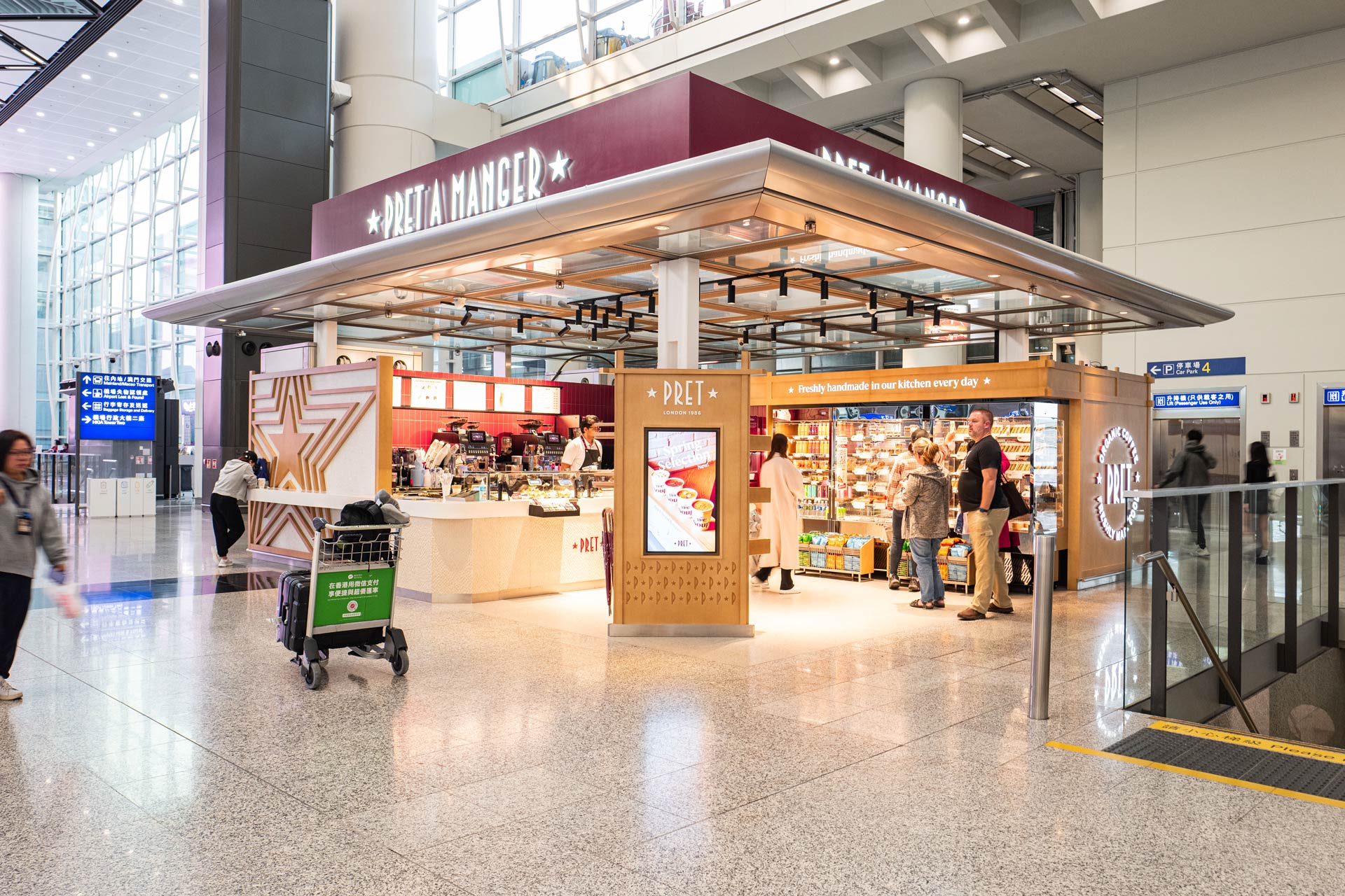 Pret A Manger Hong Kong International Airport Store Detail Design by Plaap Design