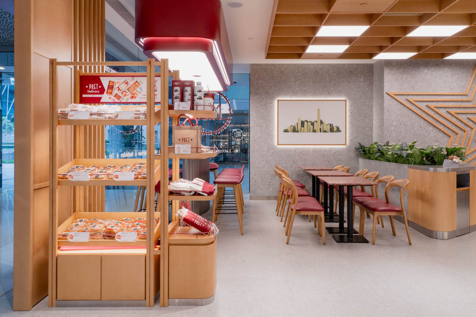Pret A Manger IFC Hong Kong Store Detail Design by Plaap Design