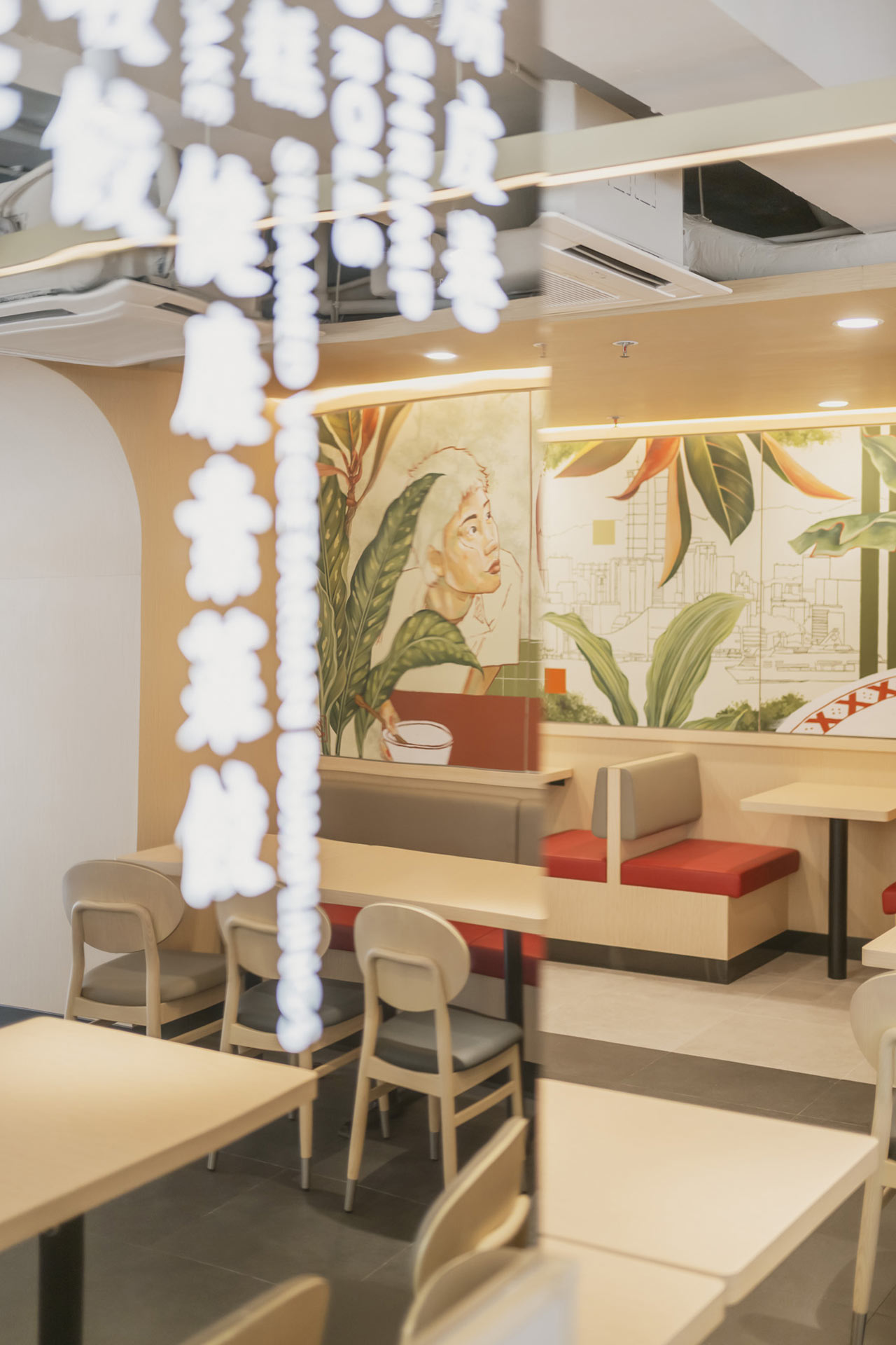 One Dim Sum Tsim Sha Tsui Hong Kong Store Interior, Artwork and Graphic Design by Plaap Design