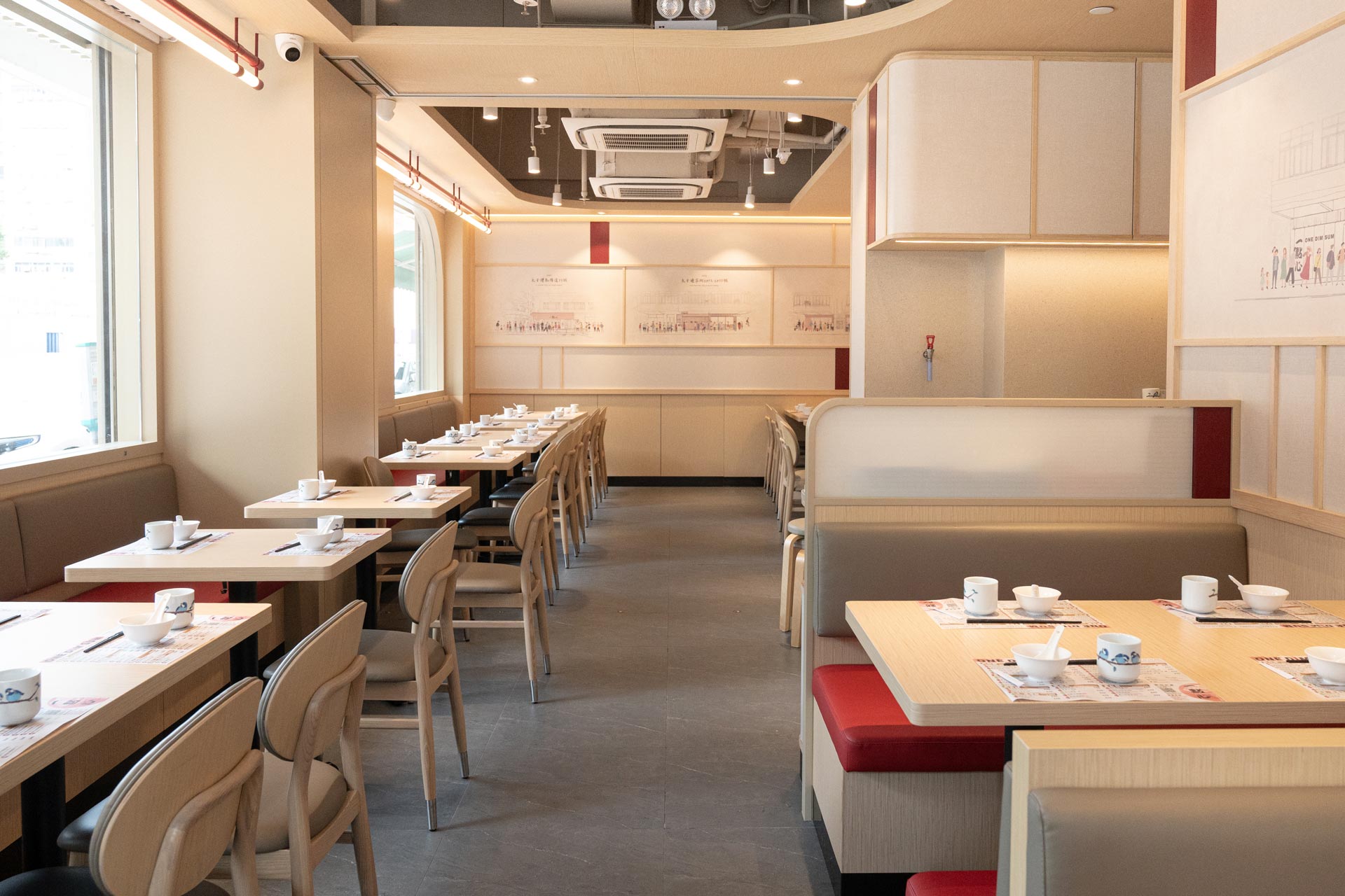 One Dim Sum Prince Edward Hong Kong Store Interior, Artwork and Graphic Design by Plaap Design